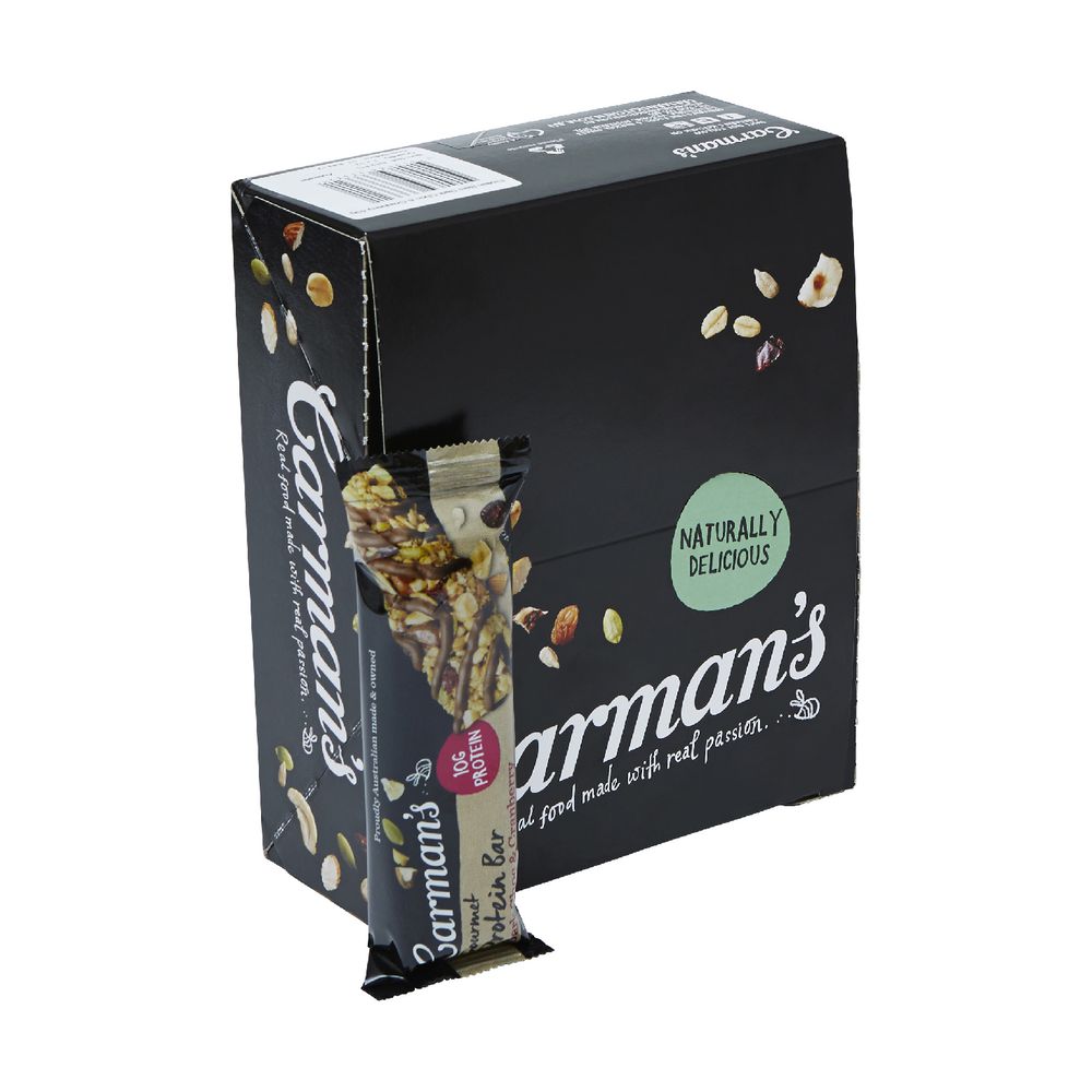 Carman's Protein Bar Dark Chocolate and Cranberry 40g 12 Pack